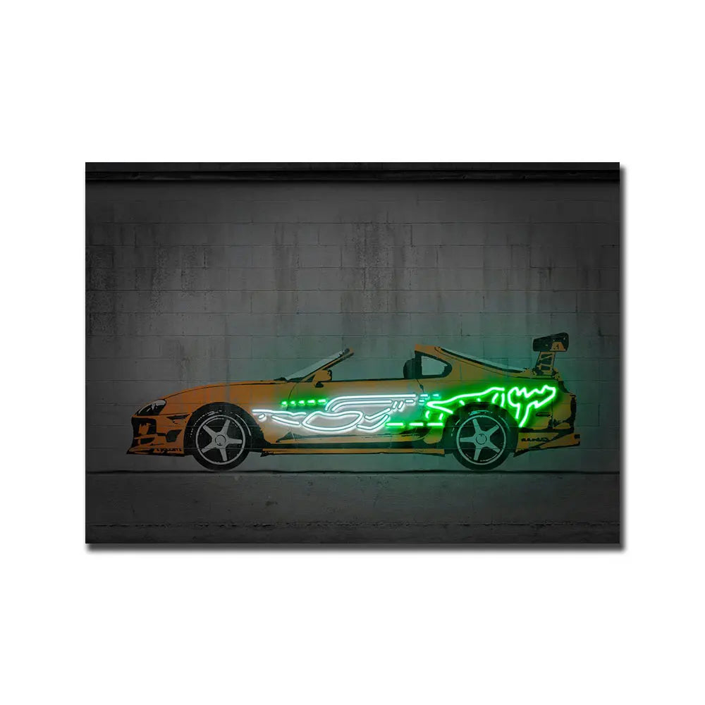 Neon auto wandframes