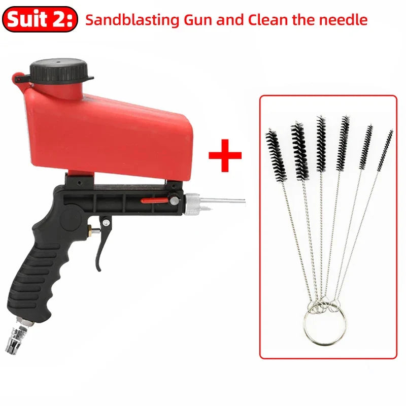 sandblasting gun sand blaster adjustable pneumatic blasting gun set