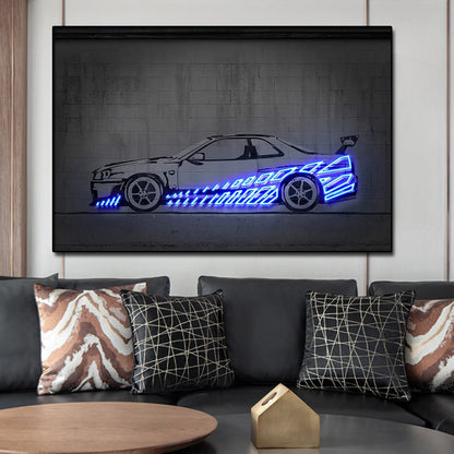 Neon auto wandframes