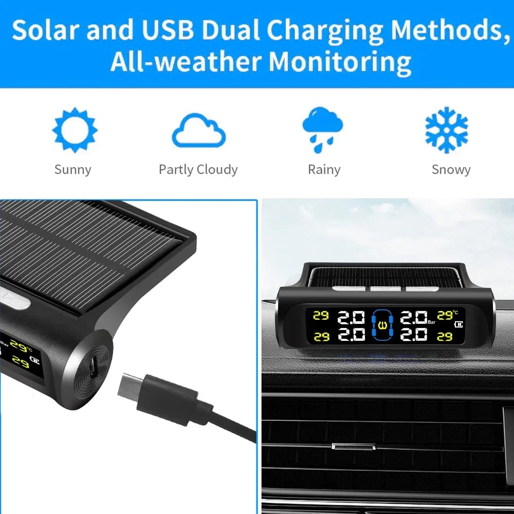 Intelligent TPMS Solar Tyre Pressure Monitoring System