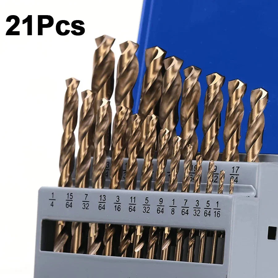 Cobalt Drill Bits Set M35 High Speed Steel Twist Jobber