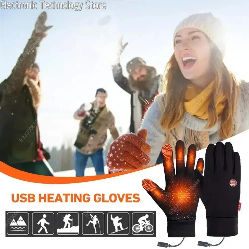 Winter Warm Rechargeable Electric Liner Heated Gloves