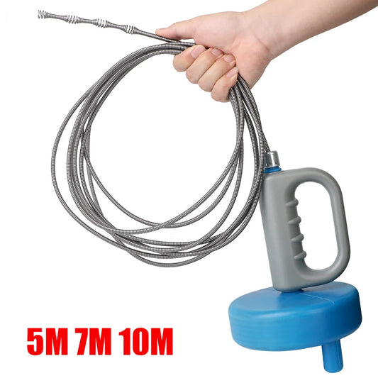 Toilet Sink Drain Unblocker Sewer Pipe Plunger Dredge 5/7/10 Meters