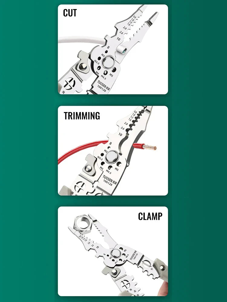 Crimper Cable Cutter Adjustable Automatic Wire Stripper