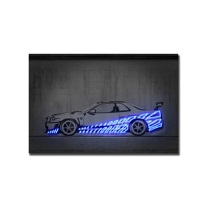 Neon Car Wall Frames