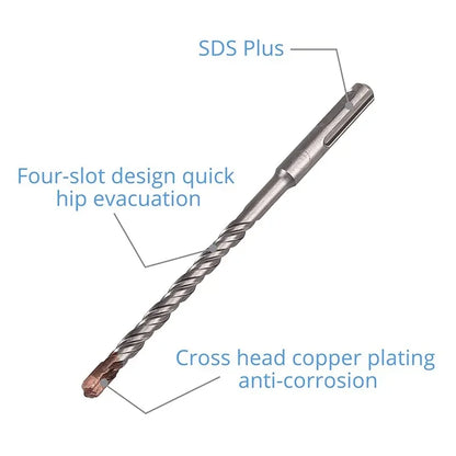 Hammer Drill Bit Set 5 6 8 10 12 14 16 18mm 160 200mm