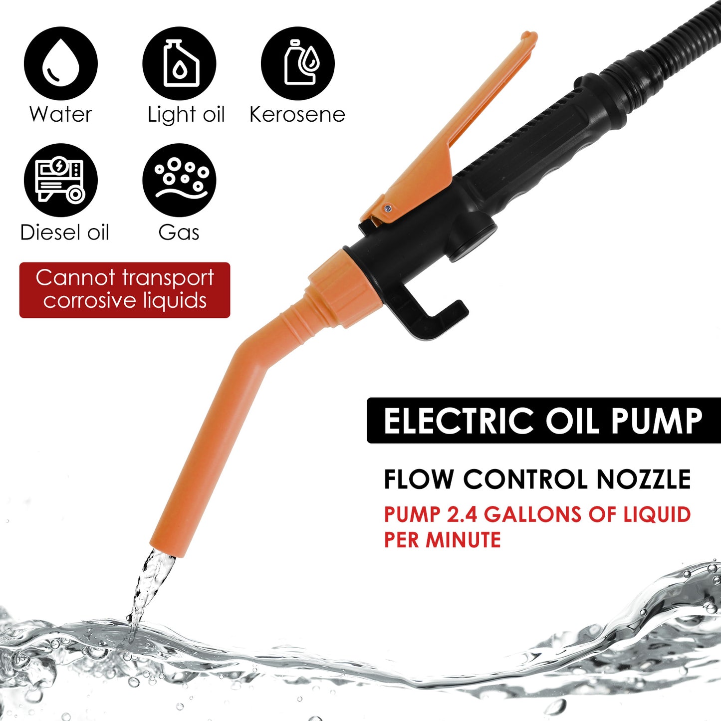 ⛽ Multifunctionele draagbare elektrische transferpomp